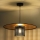 Duolla - Luster na sajli TOKYO RATTAN 1xE27/15W/230V pr. 50 cm zlatna/crna