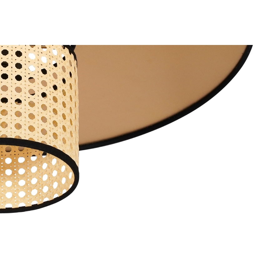 Duolla - Luster na sajli TOKYO RATTAN 1xE27/15W/230V pr. 50 cm zlatna/ratan