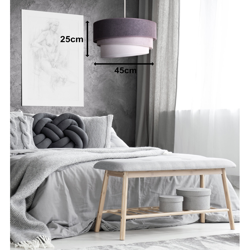 Duolla - Luster na sajli TRIO 1xE27/15W/230V pr. 45 cm antracit/siva/bijela