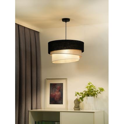 Duolla - Luster na sajli TRIO 1xE27/15W/230V pr. 45 cm crna/siva/bijela