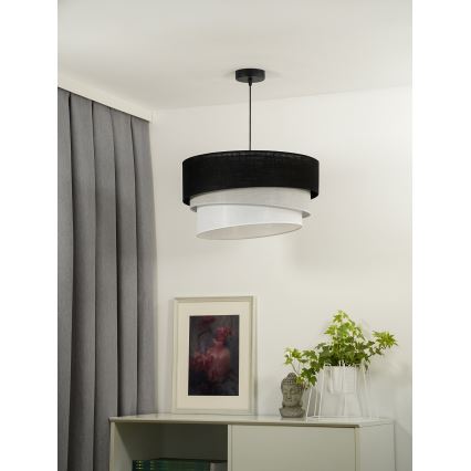 Duolla - Luster na sajli TRIO 1xE27/15W/230V pr. 45 cm crna/siva/bijela