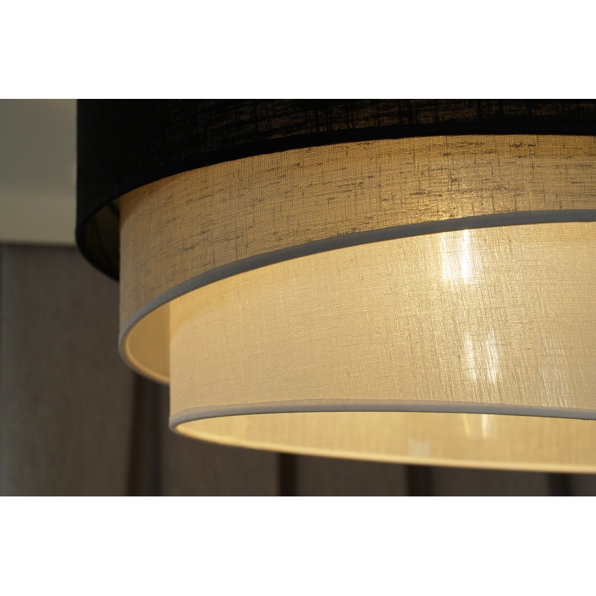 Duolla - Luster na sajli TRIO 1xE27/15W/230V pr. 45 cm crna/siva/bijela