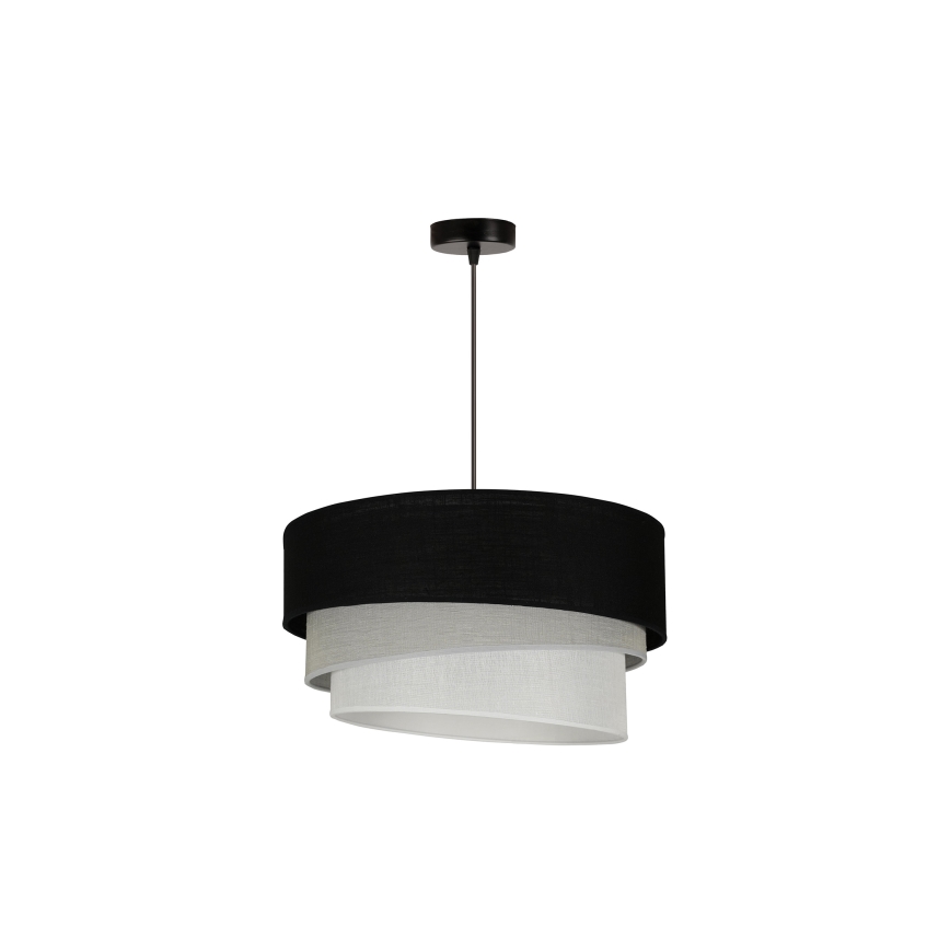 Duolla - Luster na sajli TRIO 1xE27/15W/230V pr. 45 cm crna/siva/bijela