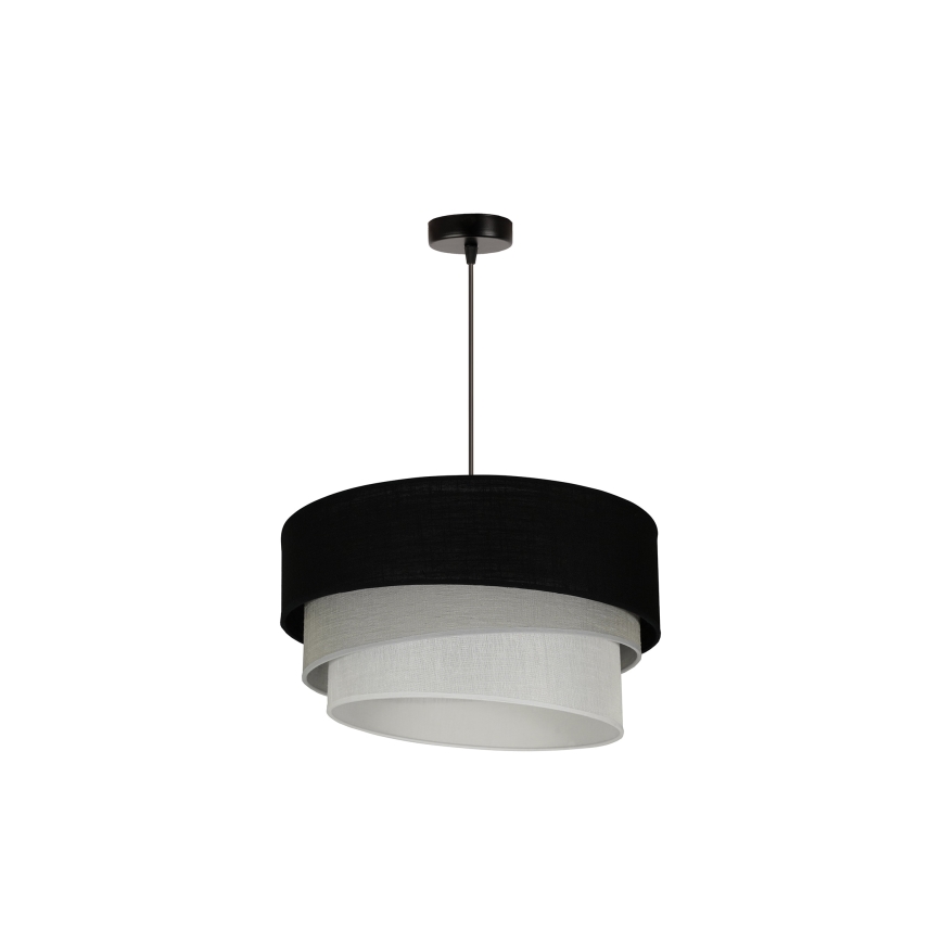 Duolla - Luster na sajli TRIO 1xE27/15W/230V pr. 45 cm crna/siva/bijela