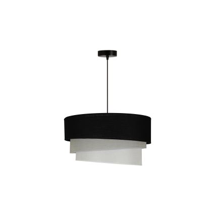Duolla - Luster na sajli TRIO 1xE27/15W/230V pr. 45 cm crna/siva/bijela