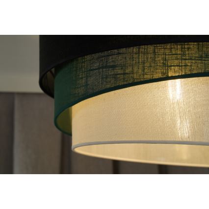 Duolla - Luster na sajli TRIO 1xE27/15W/230V pr. 45 cm crna/zelena/bijela