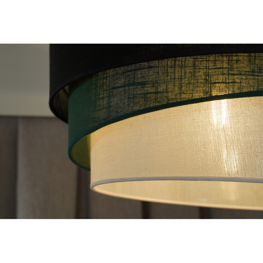 Duolla - Luster na sajli TRIO 1xE27/15W/230V pr. 45 cm crna/zelena/bijela