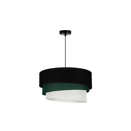 Duolla - Luster na sajli TRIO 1xE27/15W/230V pr. 45 cm crna/zelena/bijela
