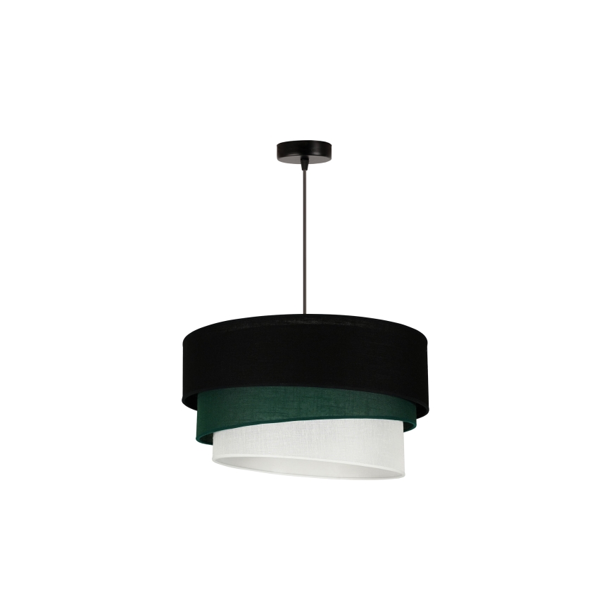 Duolla - Luster na sajli TRIO 1xE27/15W/230V pr. 45 cm crna/zelena/bijela