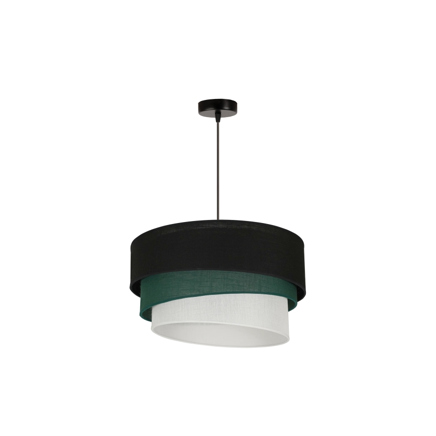 Duolla - Luster na sajli TRIO 1xE27/15W/230V pr. 45 cm crna/zelena/bijela