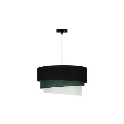 Duolla - Luster na sajli TRIO 1xE27/15W/230V pr. 45 cm crna/zelena/bijela