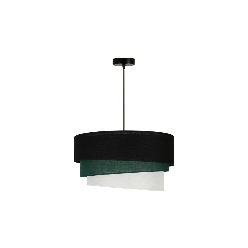 Duolla - Luster na sajli TRIO 1xE27/15W/230V pr. 45 cm crna/zelena/bijela