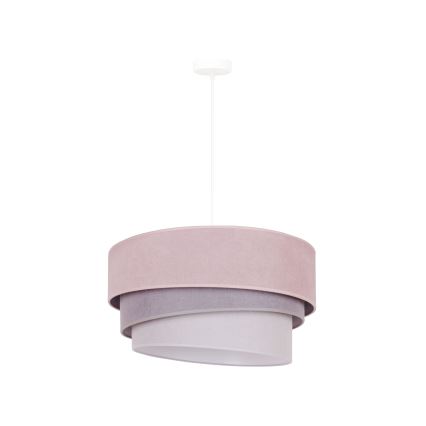 Duolla - Luster na sajli TRIO 1xE27/15W/230V pr. 45 cm ružičasta/siva/bijela