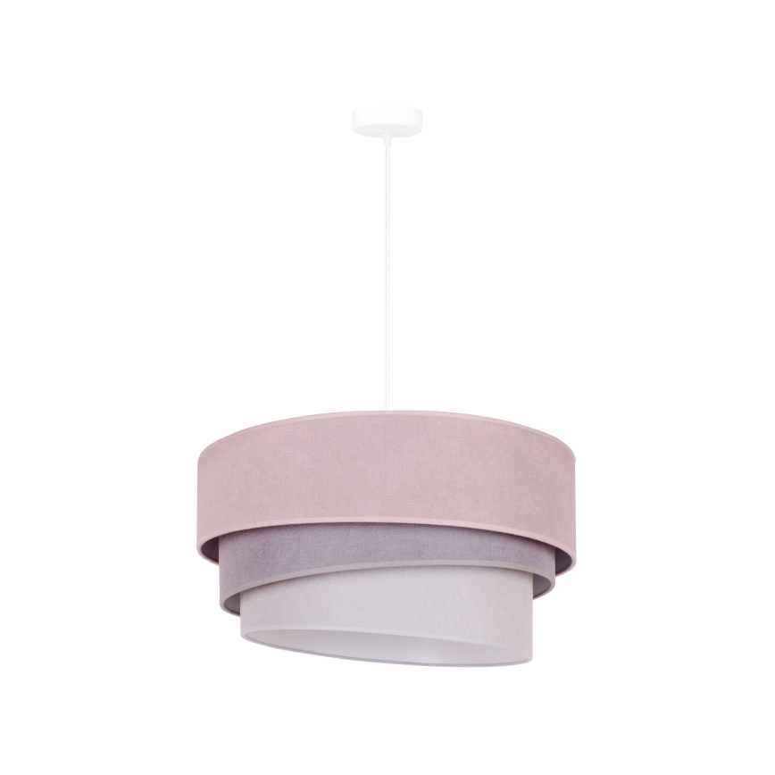 Duolla - Luster na sajli TRIO 1xE27/15W/230V pr. 45 cm ružičasta/siva/bijela