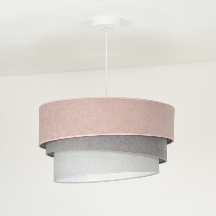 Duolla - Luster na sajli TRIO 1xE27/15W/230V pr. 45 cm ružičasta/siva/bijela