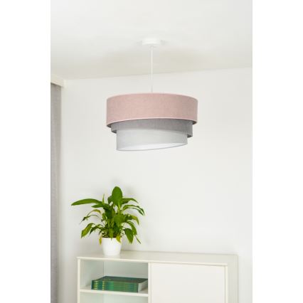 Duolla - Luster na sajli TRIO 1xE27/15W/230V pr. 45 cm ružičasta/siva/bijela