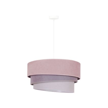 Duolla - Luster na sajli TRIO 1xE27/15W/230V pr. 45 cm ružičasta/siva/bijela