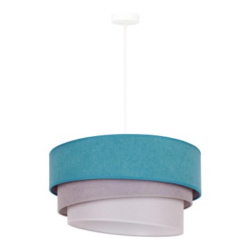 Duolla - Luster na sajli TRIO 1xE27/15W/230V pr. 45 cm tirkizna/siva/bijela