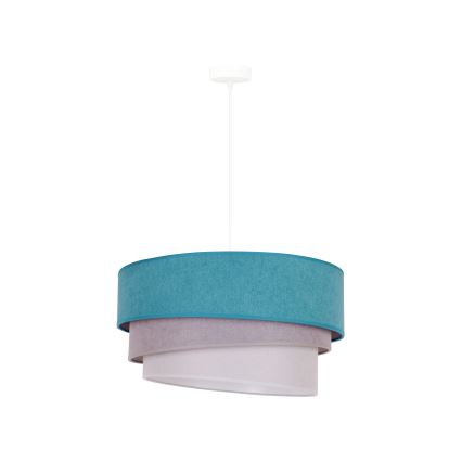 Duolla - Luster na sajli TRIO 1xE27/15W/230V pr. 45 cm tirkizna/siva/bijela