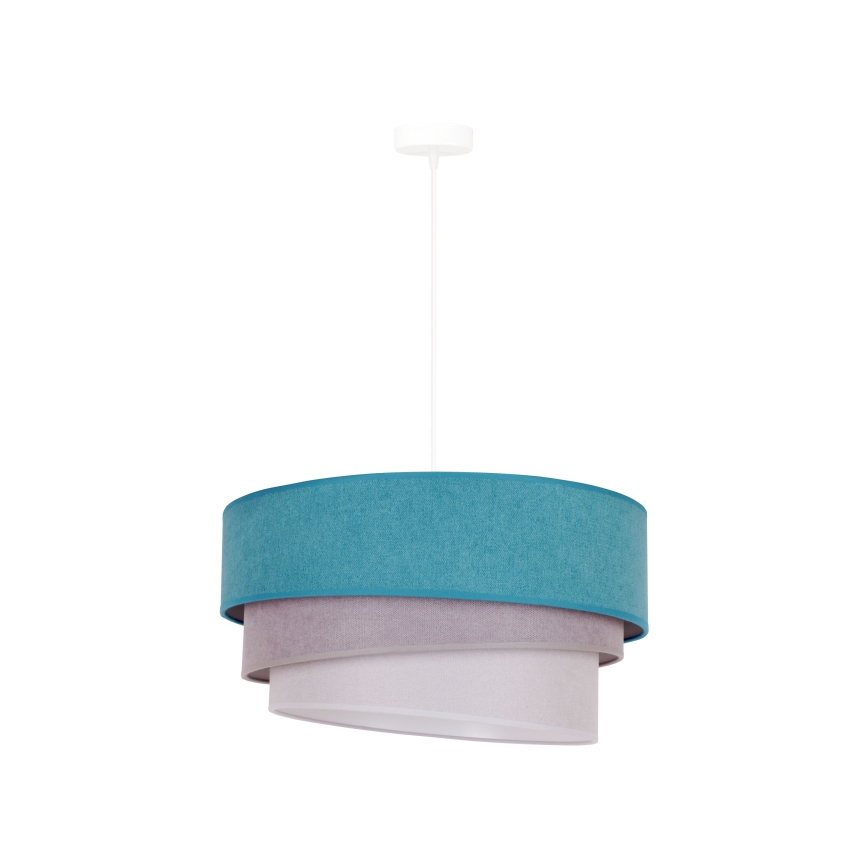 Duolla - Luster na sajli TRIO 1xE27/15W/230V pr. 45 cm tirkizna/siva/bijela