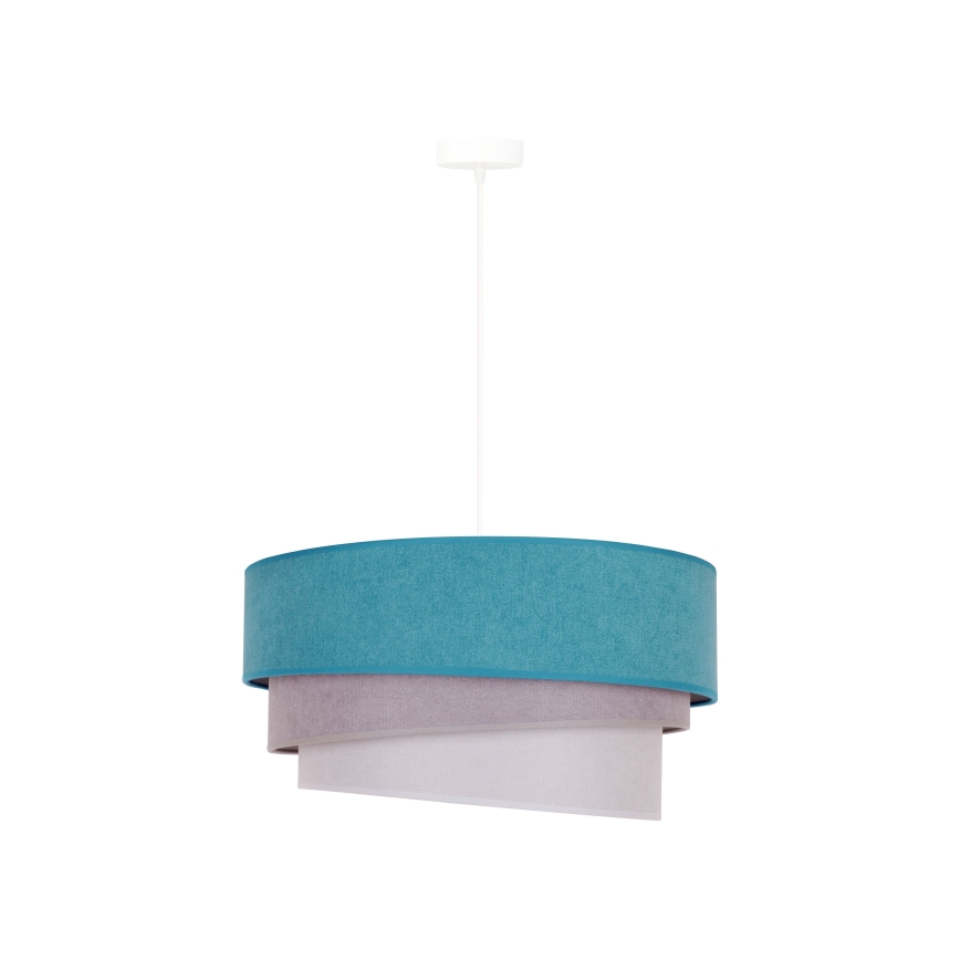 Duolla - Luster na sajli TRIO 1xE27/15W/230V pr. 45 cm tirkizna/siva/bijela