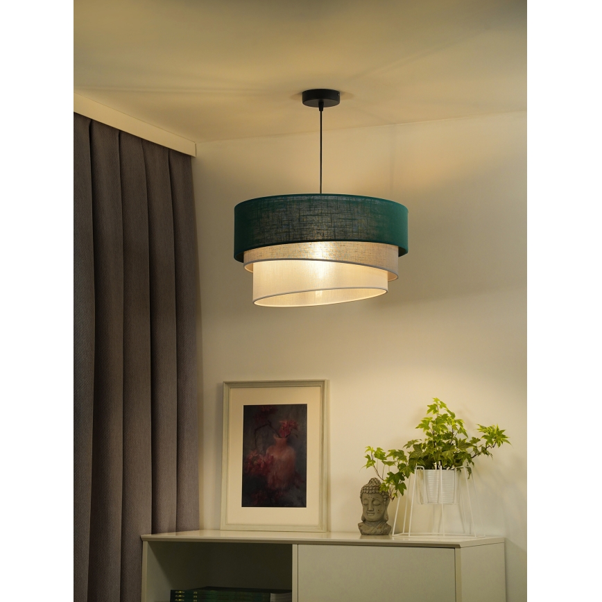 Duolla - Luster na sajli TRIO 1xE27/15W/230V pr. 45 cm zelena/siva/bijela