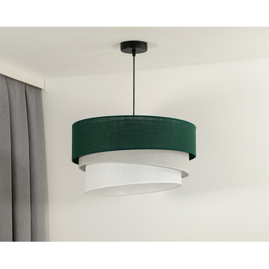 Duolla - Luster na sajli TRIO 1xE27/15W/230V pr. 45 cm zelena/siva/bijela