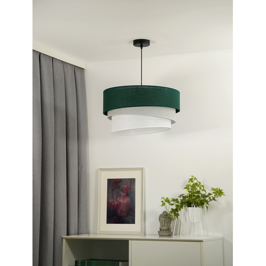 Duolla - Luster na sajli TRIO 1xE27/15W/230V pr. 45 cm zelena/siva/bijela