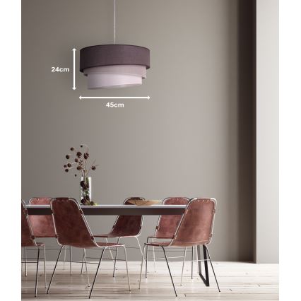 Duolla - Luster na sajli TRIO 1xE27/40W/230V pr. 45 cm antracit/siva/bijela