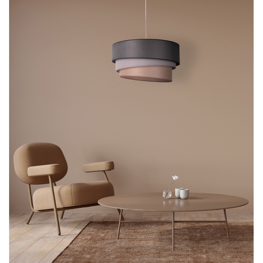 Duolla - Luster na sajli TRIO 1xE27/40W/230V pr. 45 cm antracit/siva/smeđa