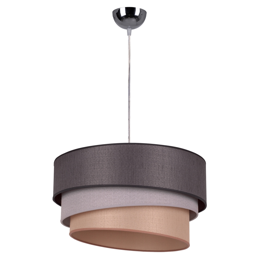 Duolla - Luster na sajli TRIO 1xE27/40W/230V pr. 45 cm antracit/siva/smeđa