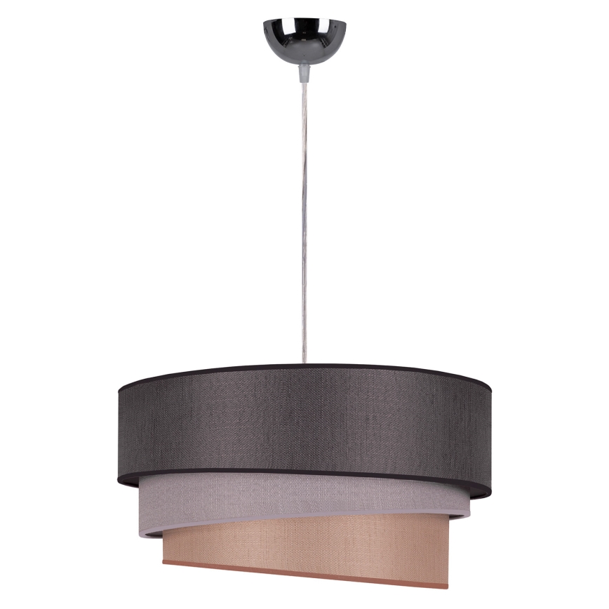 Duolla - Luster na sajli TRIO 1xE27/40W/230V pr. 45 cm antracit/siva/smeđa
