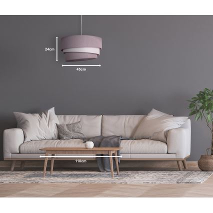 Duolla - Luster na sajli TRIO 1xE27/40W/230V pr. 45 cm siva/bijela