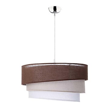 Duolla - Luster na sajli TRIO 1xE27/40W/230V pr. 45 cm smeđa/bež/bijela