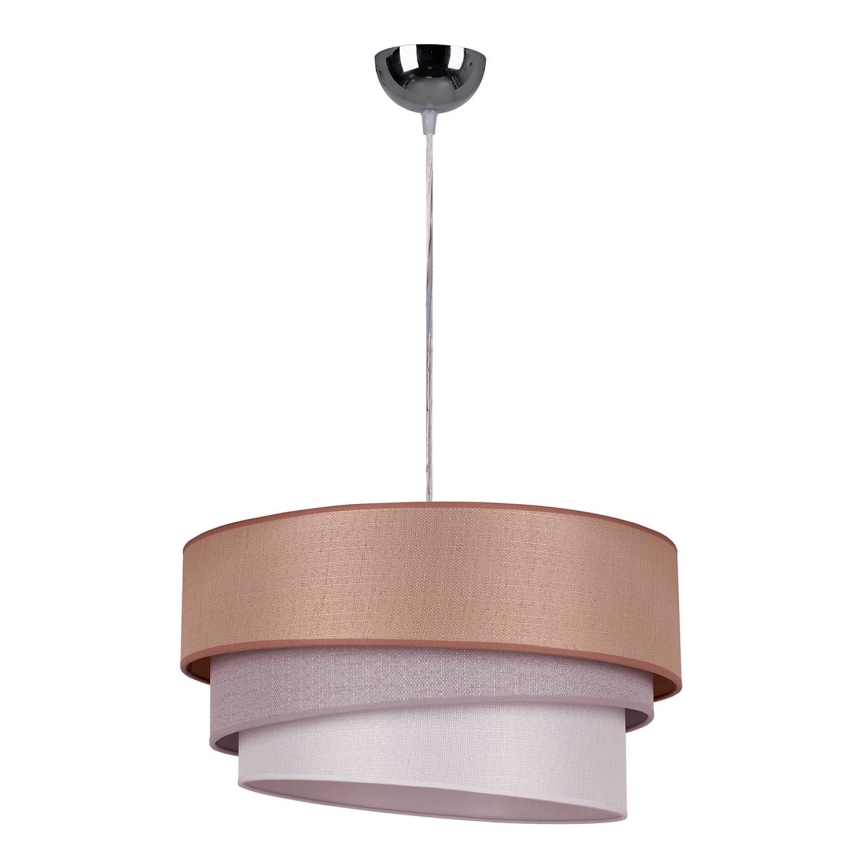 Duolla - Luster na sajli TRIO 1xE27/40W/230V pr. 45 cm smeđa/siva/srebrna