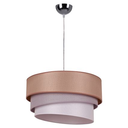 Duolla - Luster na sajli TRIO 1xE27/40W/230V pr. 45 cm smeđa/siva/srebrna
