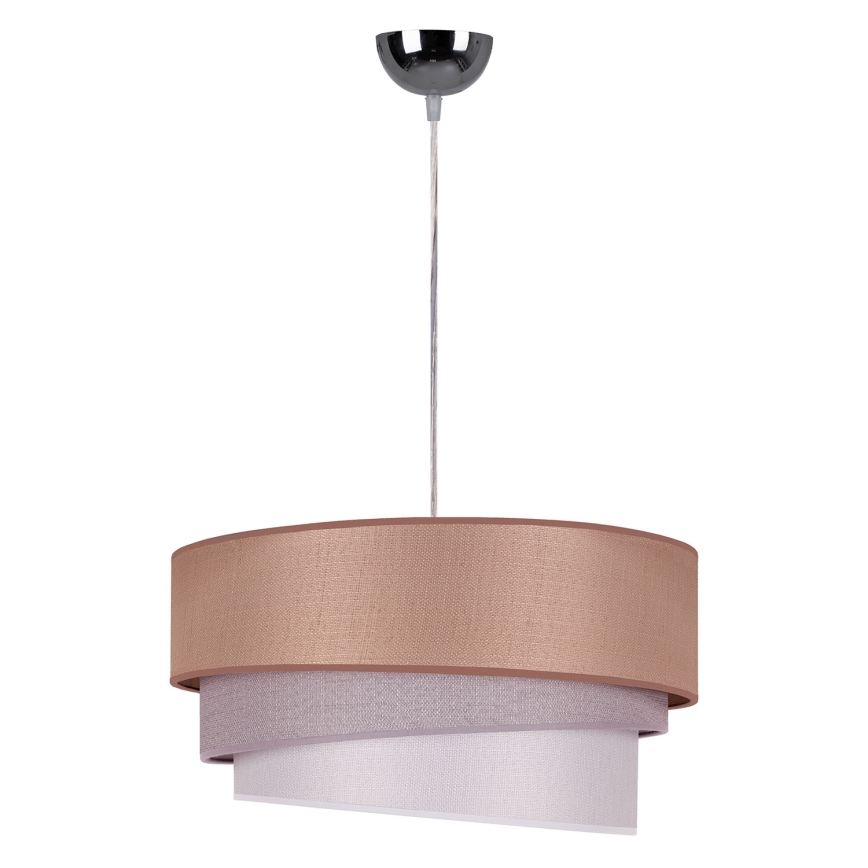 Duolla - Luster na sajli TRIO 1xE27/40W/230V pr. 45 cm smeđa/siva/srebrna