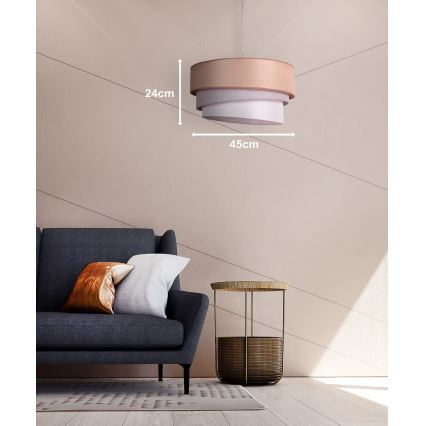 Duolla - Luster na sajli TRIO 1xE27/40W/230V pr. 45 cm smeđa/siva/srebrna