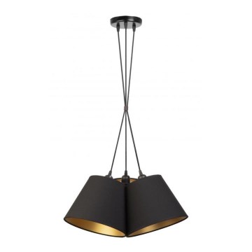 Duolla - Luster na sajli TWIGGY 3xE27/40W/230V pr. 45 cm crna