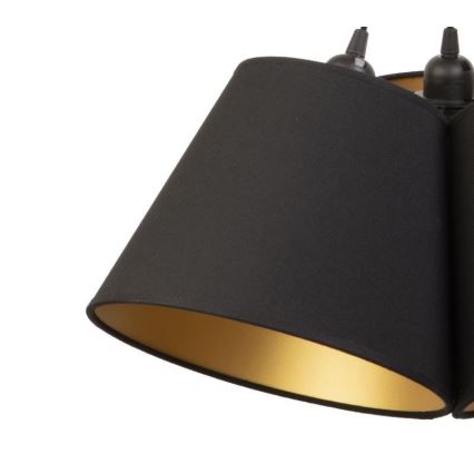 Duolla - Luster na sajli TWIGGY 3xE27/40W/230V pr. 45 cm crna