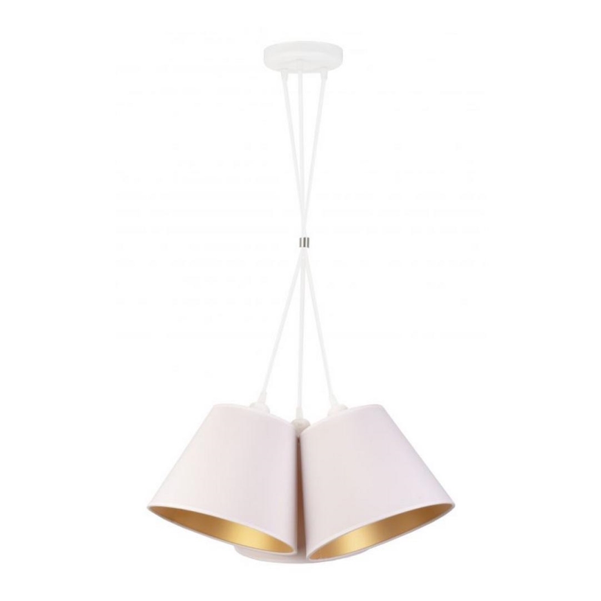 Duolla - Luster na sajli TWIGGY 3xE27/40W/230V pr. 60 cm bijela
