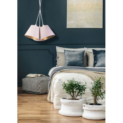 Duolla - Luster na sajli TWIGGY 3xE27/40W/230V pr. 60 cm bijela