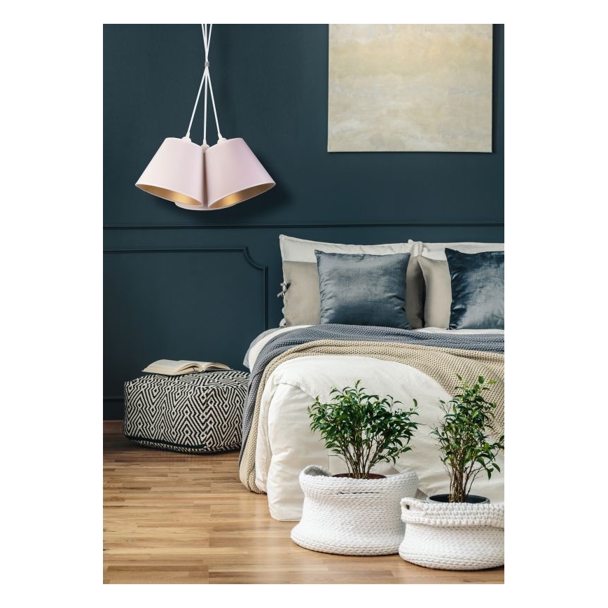 Duolla - Luster na sajli TWIGGY 3xE27/40W/230V pr. 60 cm bijela