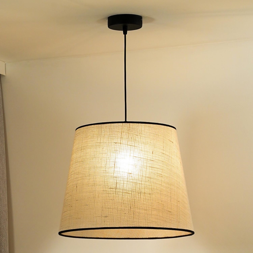 Duolla - Luster na sajli YUTE 1xE27/15W/230V pr. 38 cm siva/crna