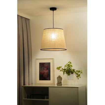 Duolla - Luster na sajli YUTE 1xE27/15W/230V pr. 38 cm siva/crna