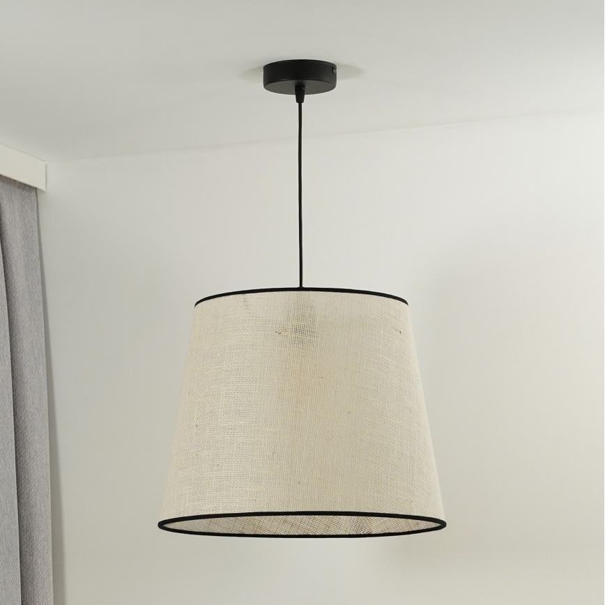 Duolla - Luster na sajli YUTE 1xE27/15W/230V pr. 38 cm siva/crna