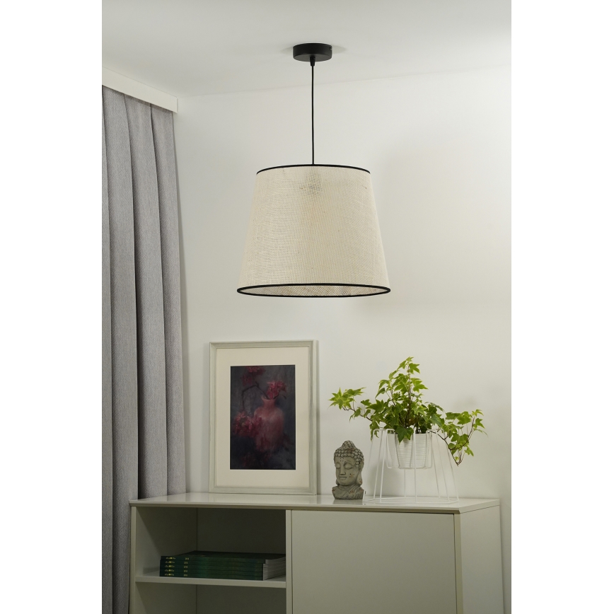 Duolla - Luster na sajli YUTE 1xE27/15W/230V pr. 38 cm siva/crna