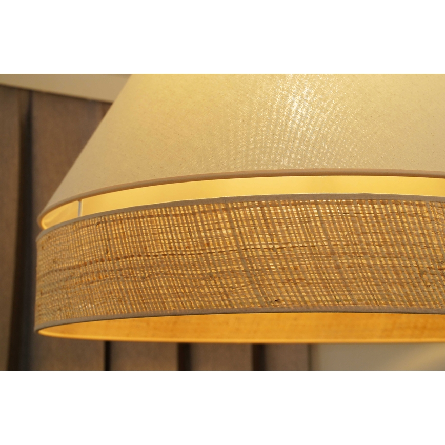 Duolla - Luster na sajli YUTE AVIGNON 1xE27/15W/230V pr. 60 cm krem/bež