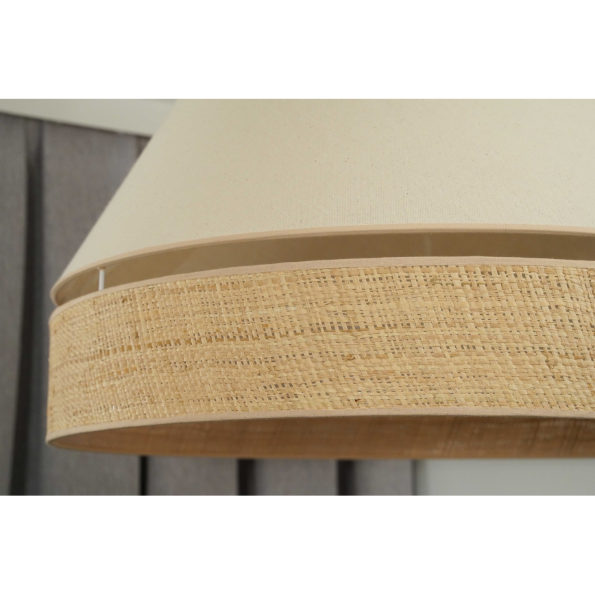 Duolla - Luster na sajli YUTE AVIGNON 1xE27/15W/230V pr. 60 cm krem/bež
