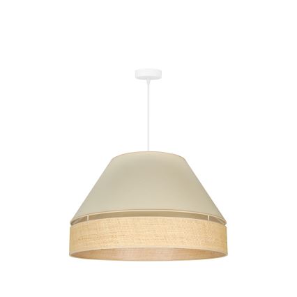 Duolla - Luster na sajli YUTE AVIGNON 1xE27/15W/230V pr. 60 cm krem/bež